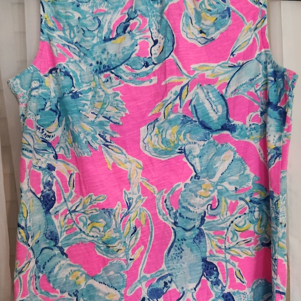Lilly Pulitzer Essie Sleeveless Lobster Design Top Size XS - Picture 6 of 7